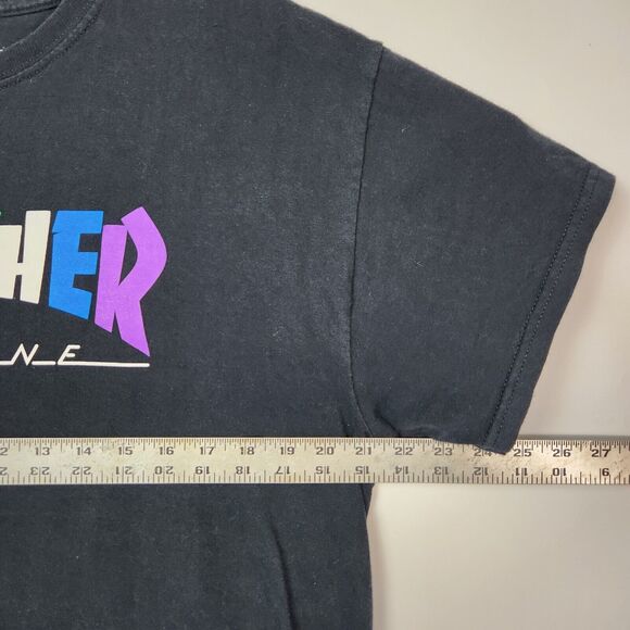 Thrasher Magazine Shirt Men's Sz L Skateboarding Y2k Rainbow VTG 90s Sports Punk - Picture 8 of 9
